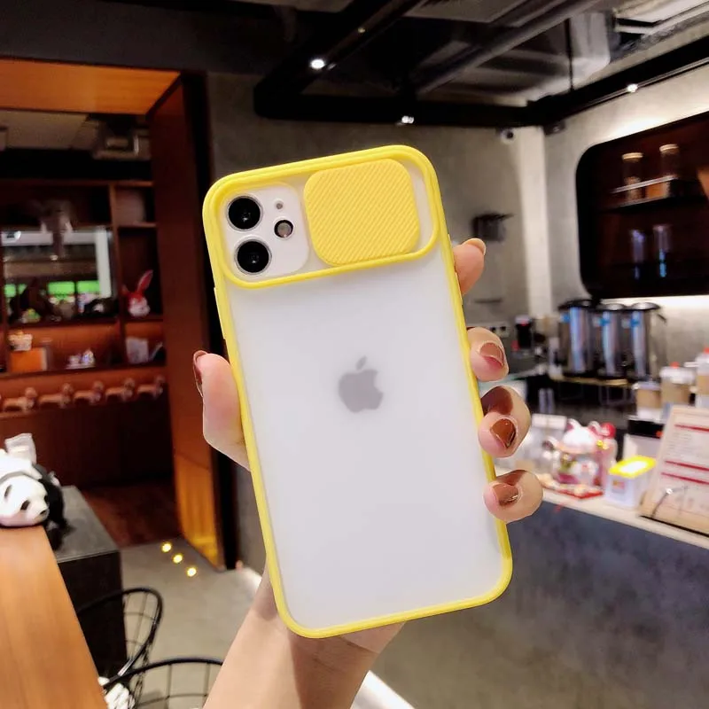 

Slide Camera Lens Protection Phone Case For iPhone 12 11 Pro Xs MAX 8 6 6S 7 Plus SE2 XR X Luxury fashion Soft Silicone Cover