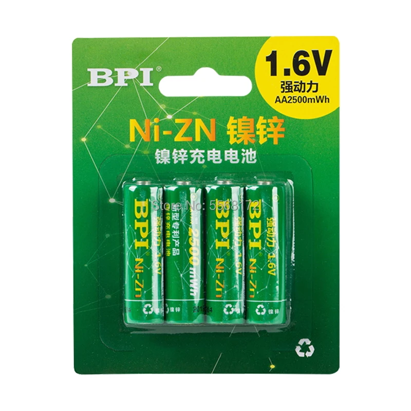 Перезаряжаемая батарея BPI AA 1 6 МВт/ч никель-Цинковый аккумулятор 5 в с чехлом для