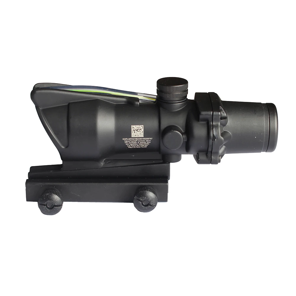 Оптика SPINA Охотничий Прицел ACOG 4X32 оптика из настоящего волокна красный зеленый с подсветкой шеврон стекло гравированное сетка оптический прицел