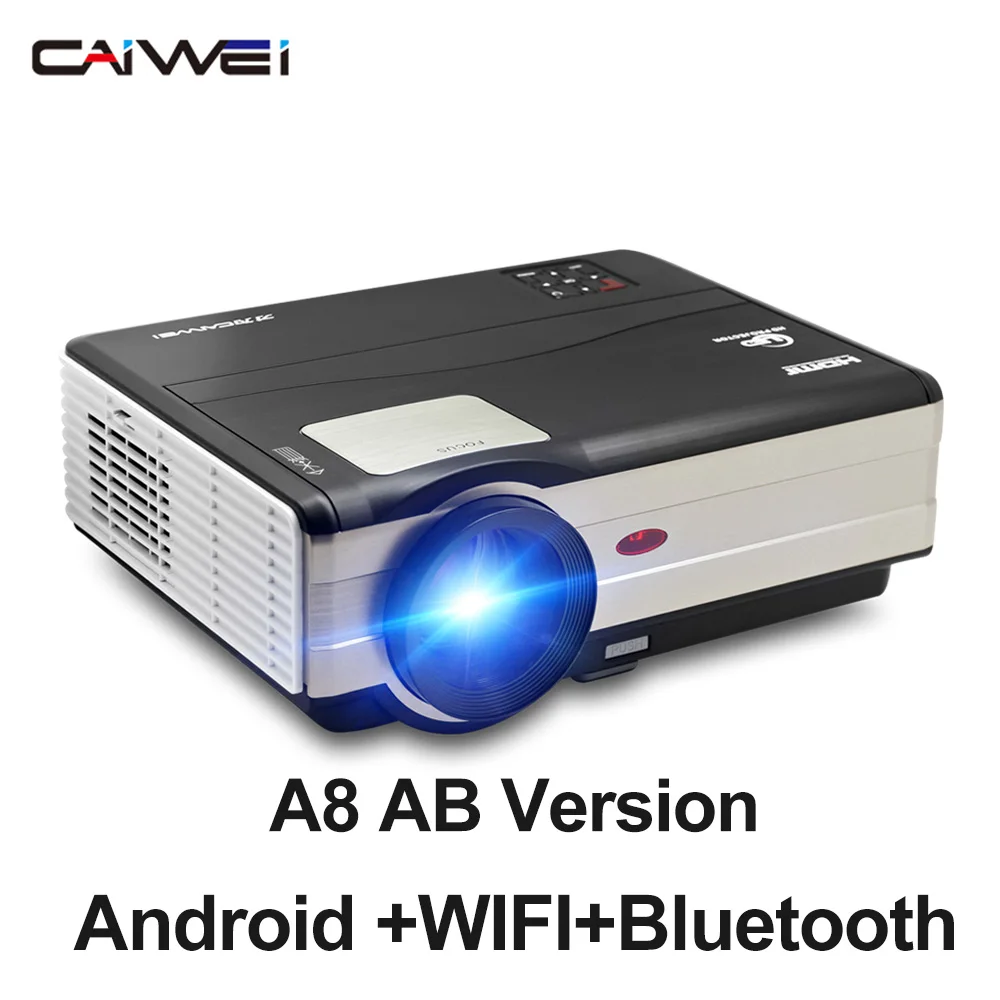 A8 Android Version A8 светодиодный Смарт Android WiFi проектор домашний кинотеатр Bluetooth Proyector Miracast Airplay Full HD видео мобильный проектор смартфон ТВ - Цвет: A8 Android Version