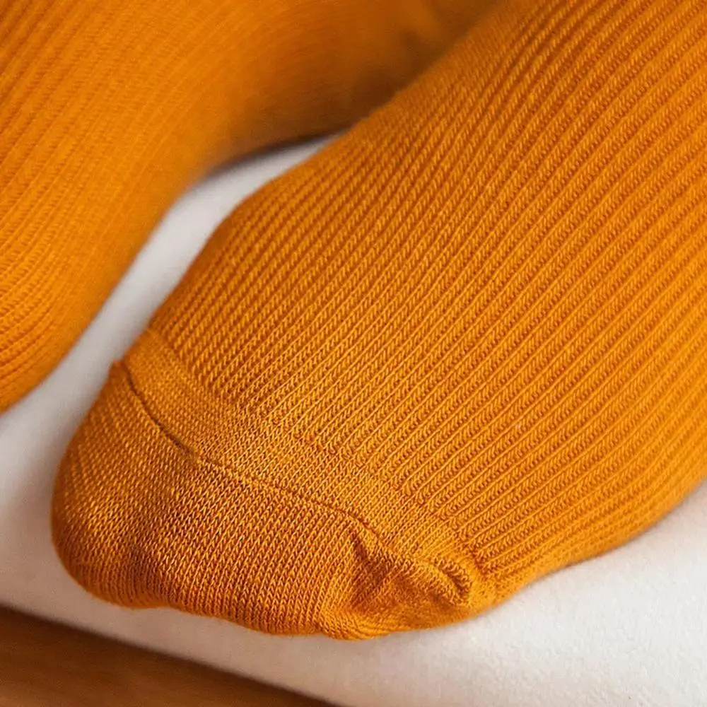 

New Solid color socks Middle tube Knitted Japanese Korea Loose Long Socks Women Pile Soft Fashion girls Spring Autumn Pile socks