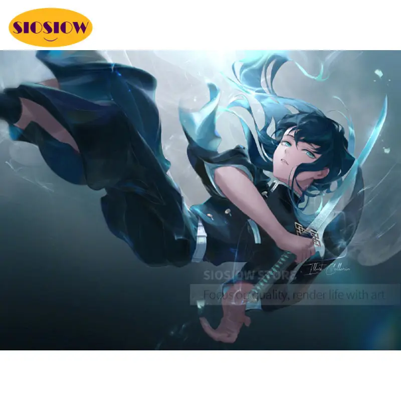 Алмазная 5d картина сделай сам рассекающий демонов киметасу No Yaiba томиока Giyuu