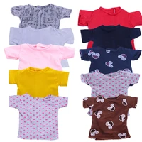 free shipping for doll t shirts fit 18 inch american doll 40 43cm born baby clothes accessories for baby birthday festival gift