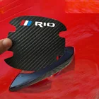 Наклейка на дверную ручку автомобиля из углеродного волокна, защитные виниловые наклейки для KIA RIO 3 GT GTLine, защитные пленки, автомобильные аксессуары