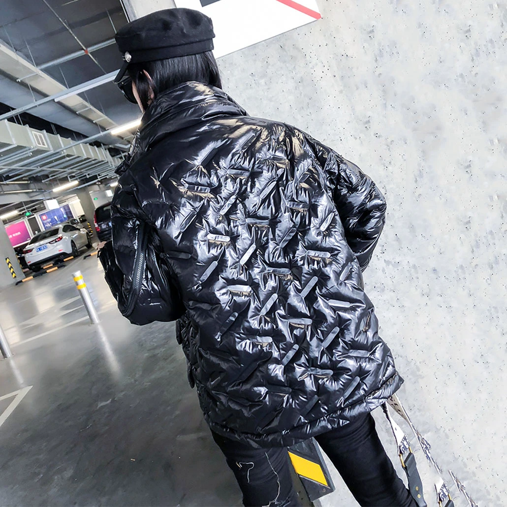 Новинка 2021 черная/синяя зимняя пуховая хлопковая куртка женское плотное зимнее