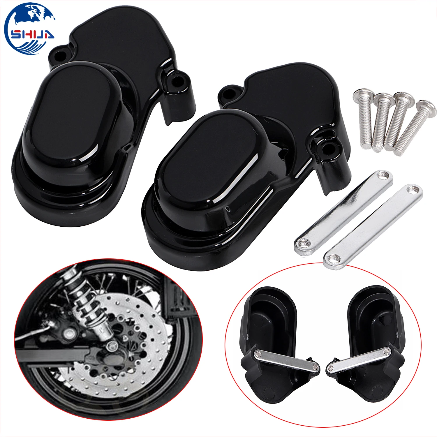 2 шт. Черная задняя рамка крышки осей комплект для Harley Sportster 1200 883 XL883C XL883L XL1200C XL1200CX