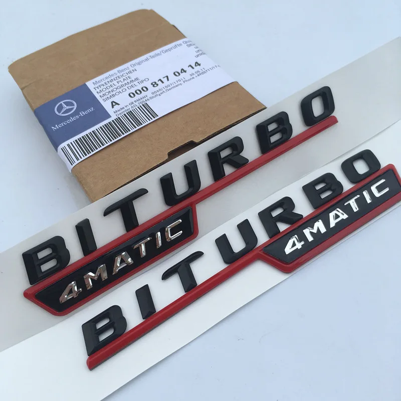 

Front Fender TURBO BITURBO 4MITIC Car Stickers For Mercedes