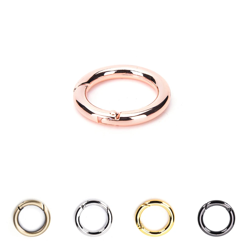 

1 PCS 28mm Silver/Gold Plated Alloy Round Spring Snap Hooks Clip