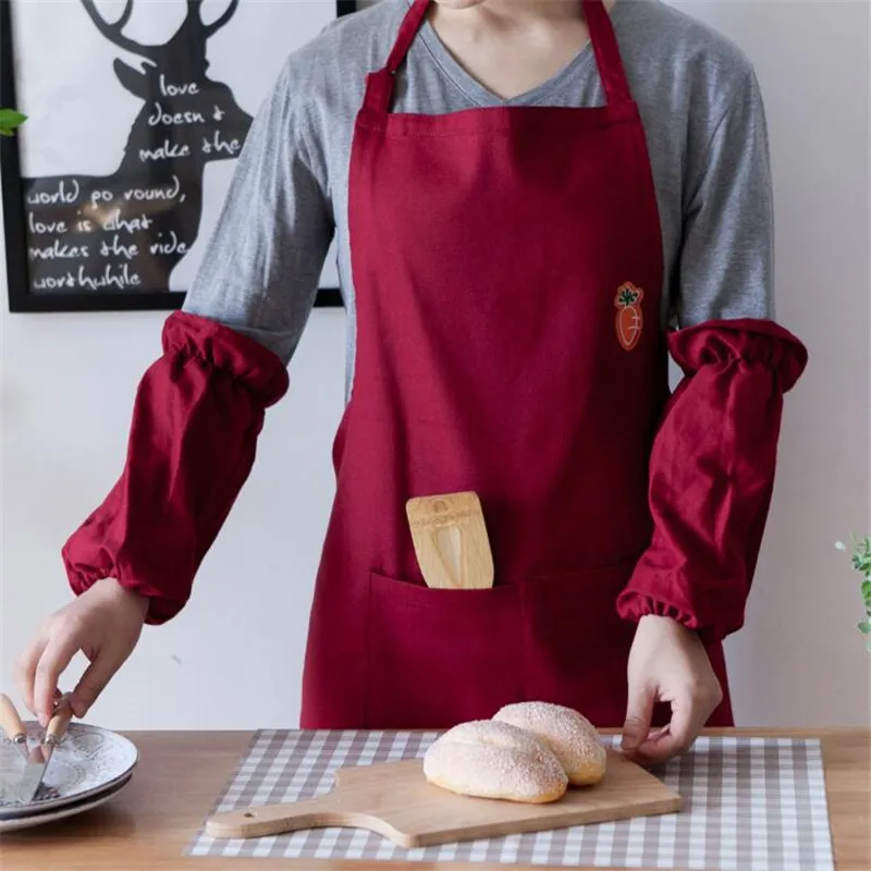 

Waterproof Apron 2020 NEW Cotton Men Women Waterproof Chef Apron Cooking Kitchen With Pocket Apron