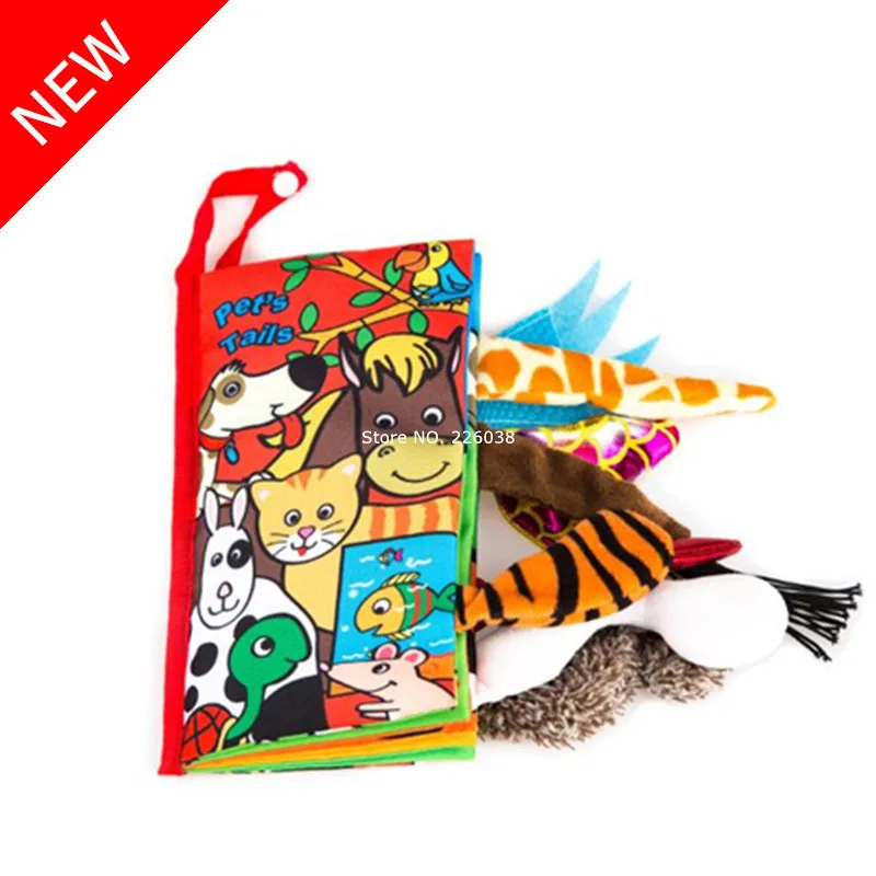 SZ47 new Pets Tails Детские игрушки, детские книги для раннего развития, тканевые книги для детей, Обучающие Развивающие книги, хвосты животных, динозавры SZ04 - Цвет: SZ47 new Pets Tails