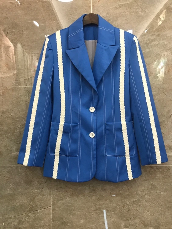 

2021 Весна и лето новая женская декоративная модная куртка с лацканами 314