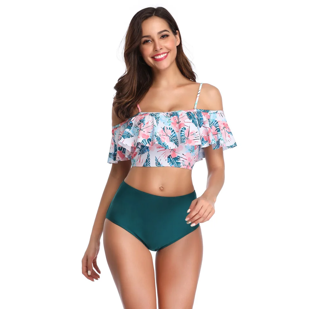 2020 бикини женский купальник с высокой талией танкини сексуальный пуш-ап набор