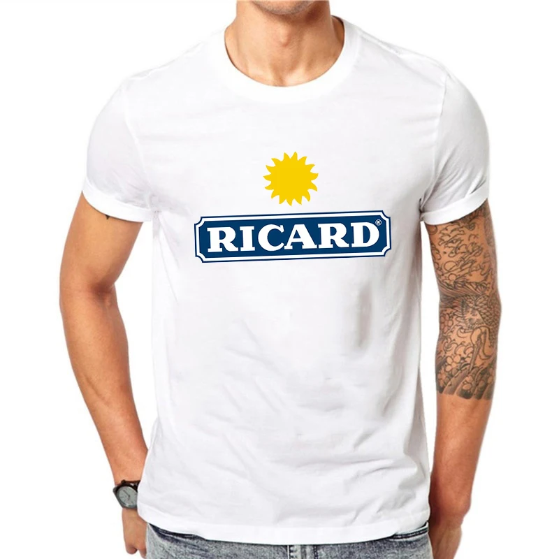 Мужская футболка Ricard женская модная Свободная s 2021 летняя Хлопковая с коротким