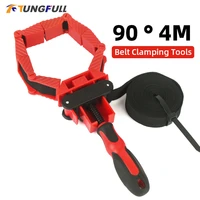 multifunction belt clamping tools woodworking quick adjustable band clamp polygonal clip 90 degres 4m pure nylon strap clip