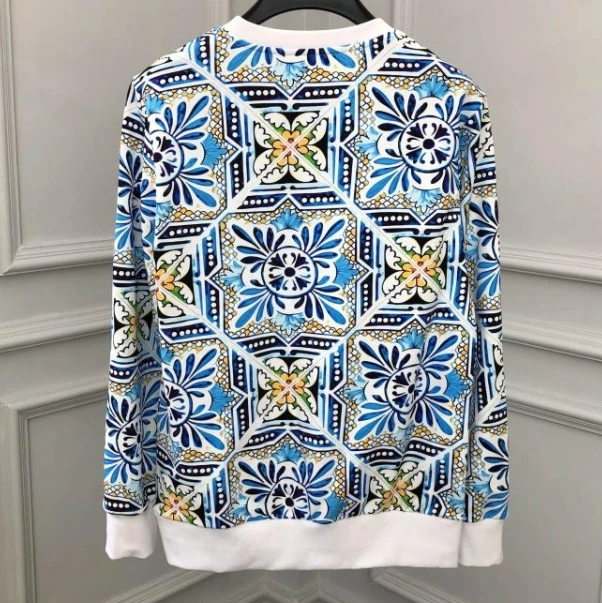 

2020 20fw winter autumn brand floral print pullover famous sweatshirts for men royal style punk gothic