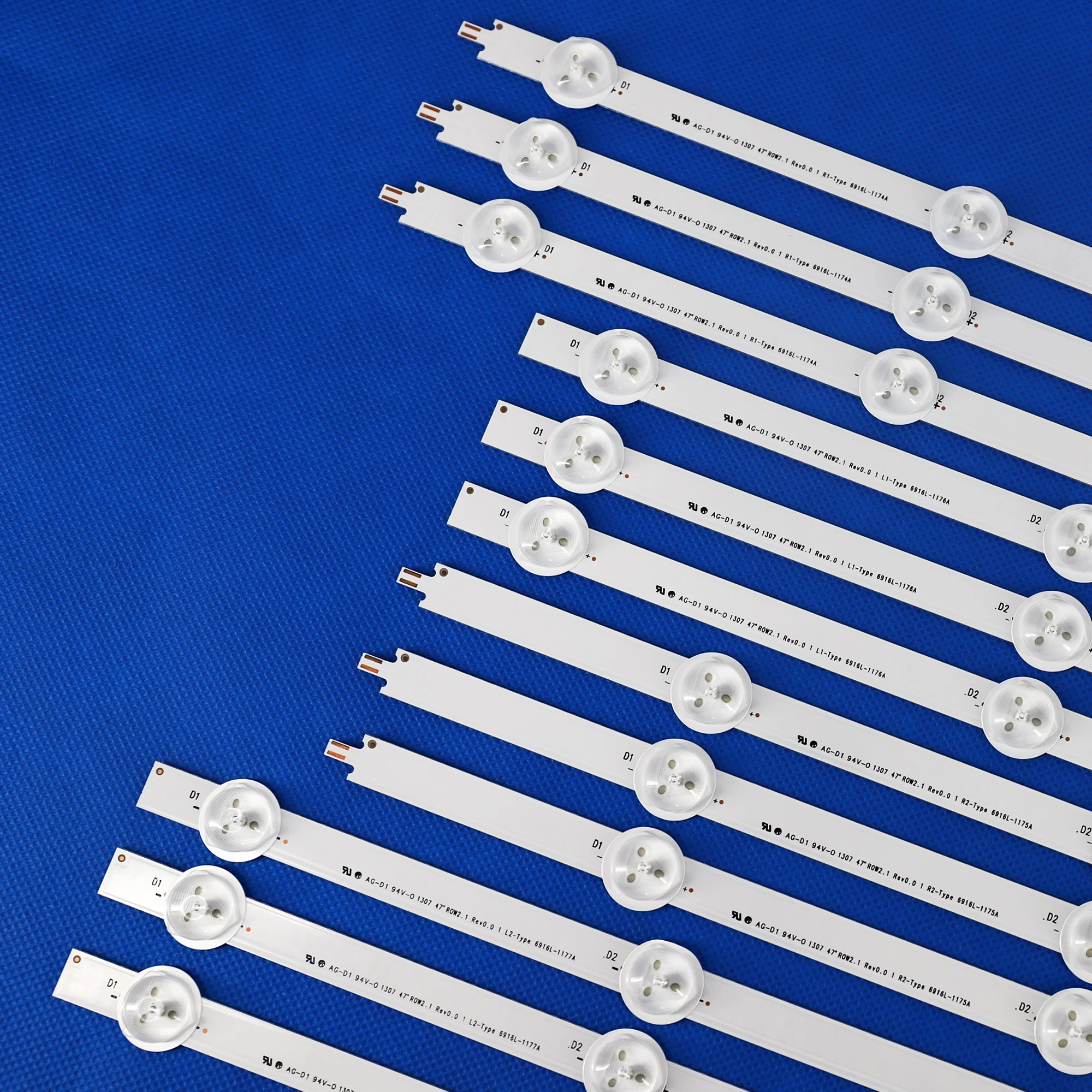 12 шт. светодиодная полоса для замены LG новинка 47 дюймов ROW2.1 Rev 0 7 6916L 1174A 1175A 1176A