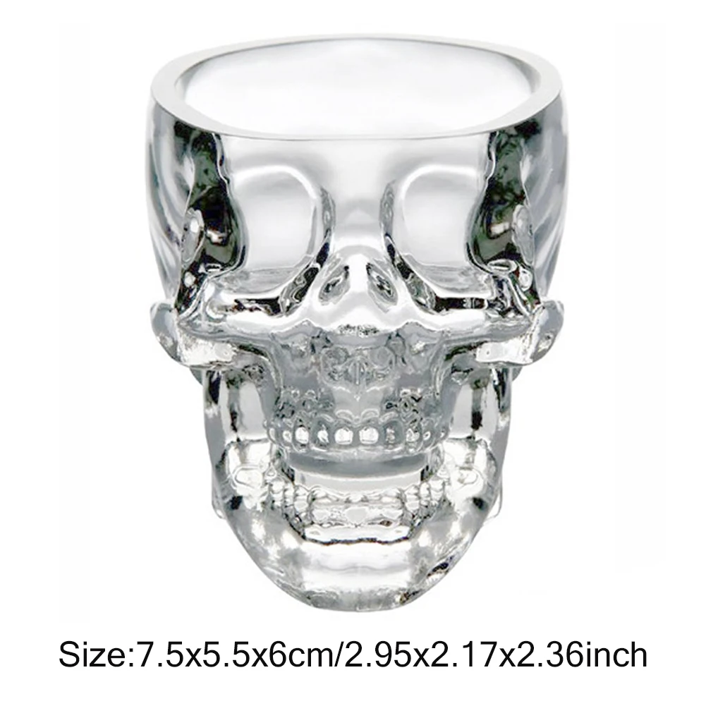 

Skull Shape Wine Cup Glass Holder Stemless Wine Glass Whiskey Skull Shape Glass Party Decoration Home Kitchen Bar 75ML Drinkware