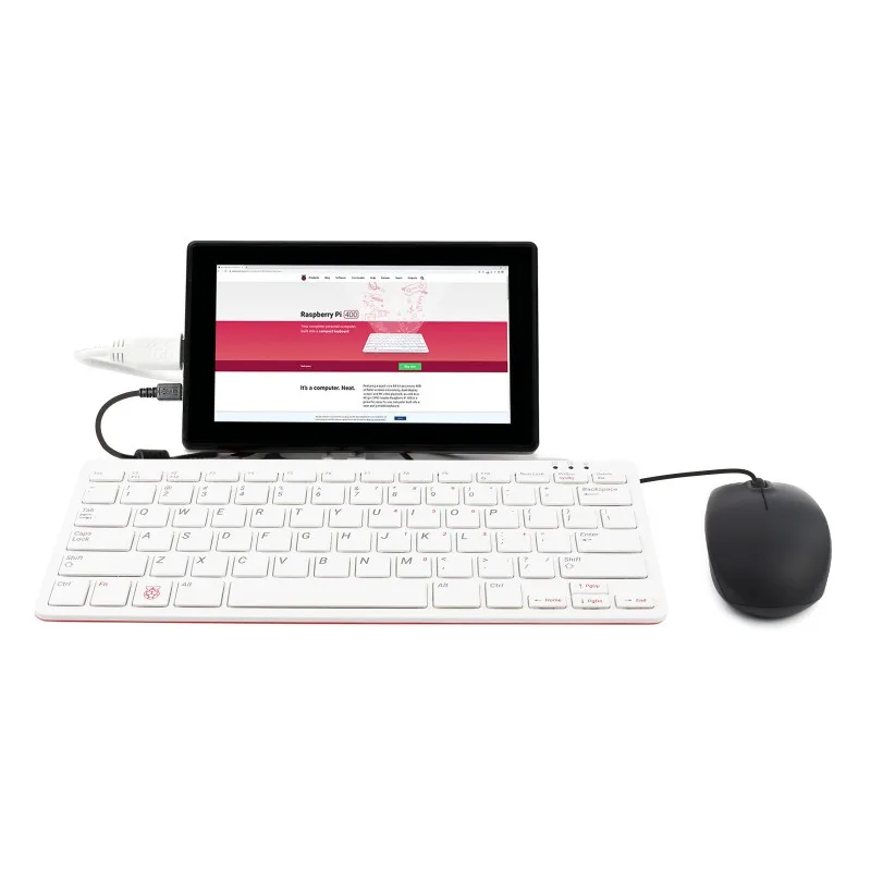 Raspberry Pi 400 с третьей вечерние аксессуары и 7 дюймов HDMI сенсорный экран Дисплей