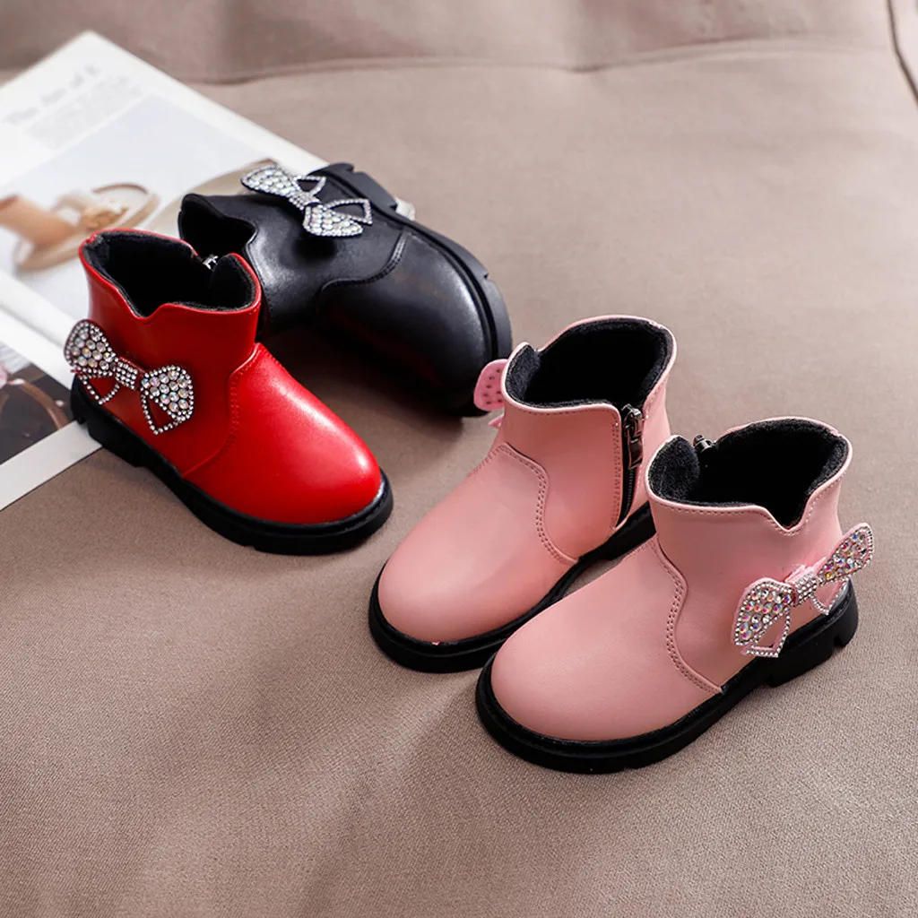 Новые модные ботинки для девочек зимние детские легкие принцессы в английском