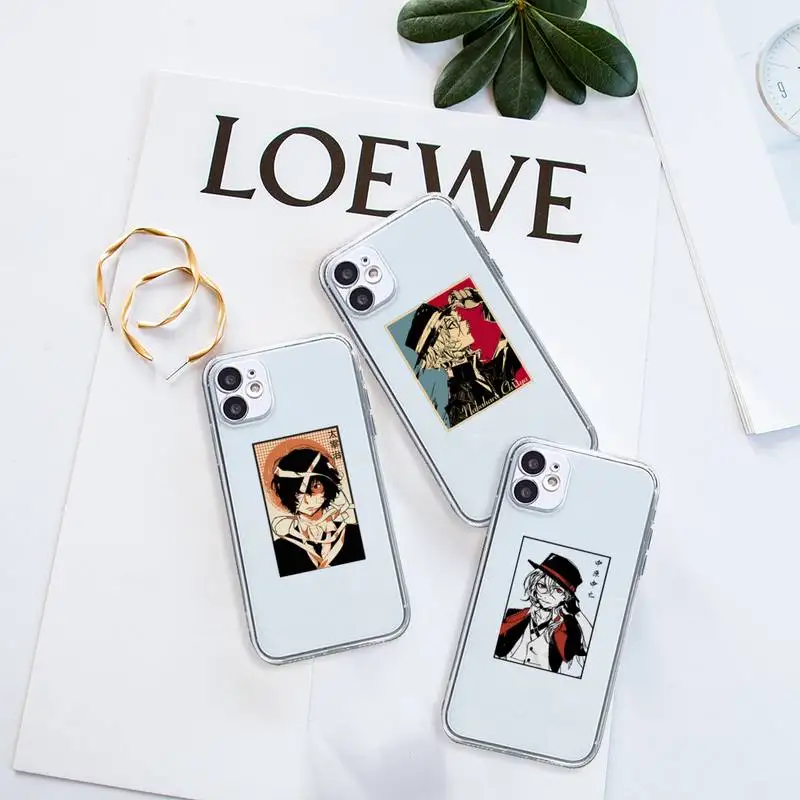 

Japan anime bungou stray dogs Dazai Osamu Phone Case Transparent soft For iphone 12 11 13 7 8 6 s plus x xs xr pro max mini