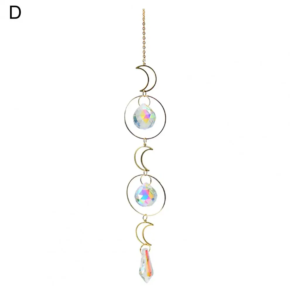 

60%Hot Sale Windchimes Pendant Nice-looking Beautiful Decorative False Crystal Windchimes Star Moon Handmade Pendant For Home