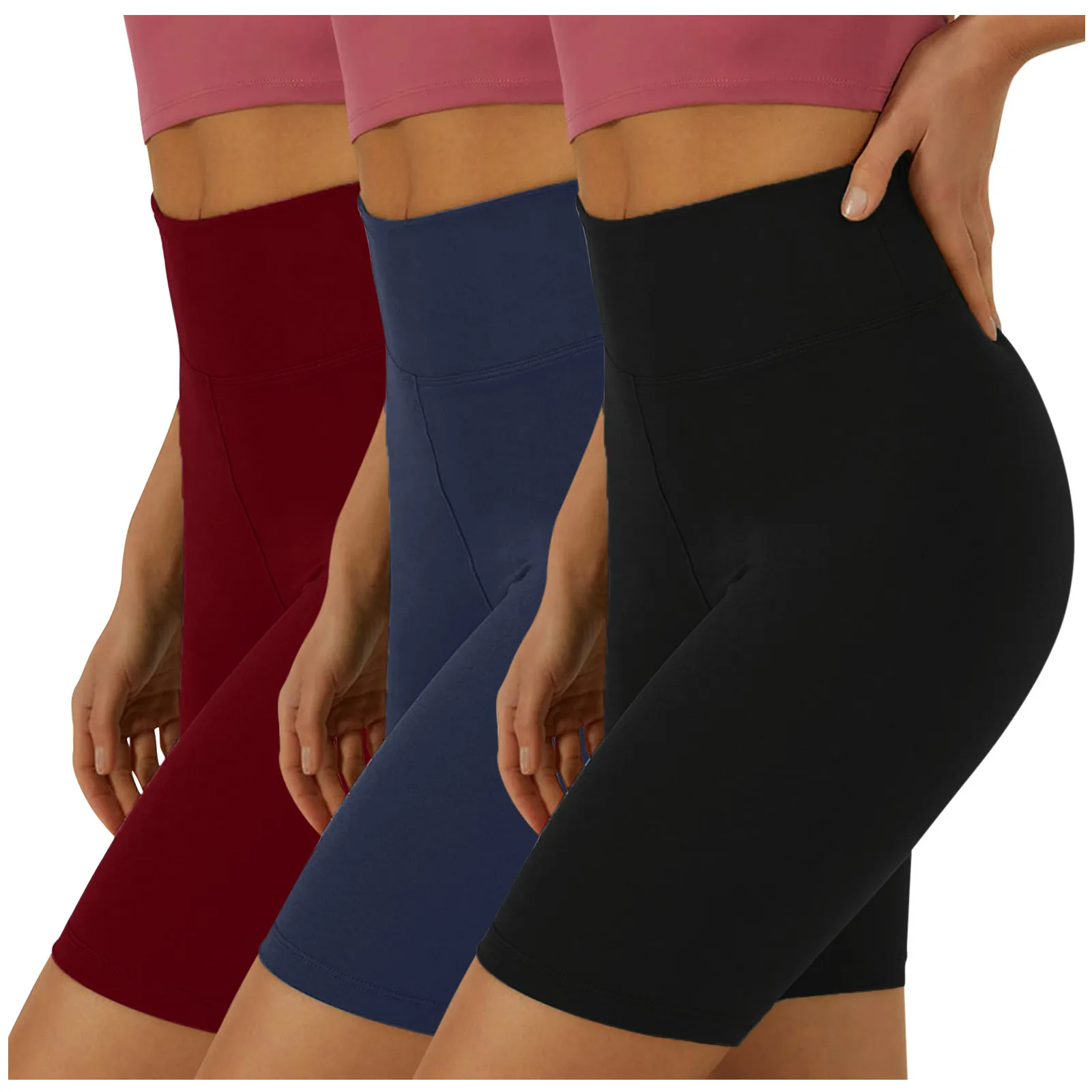 

Waist High Running Short Yoga Yoga Outdoor Pants 3PC Athletic Shorts Women Sport Yoga Pants