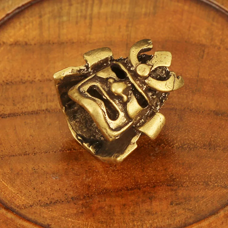 Винтажные зеркальные фигурки шлема зонтик веревка подвеска воин нож бисер