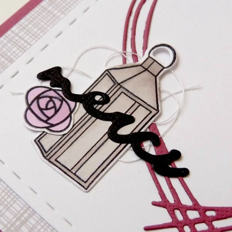 Металлические Вырубные штампы с французскими надписями для скрапбукинга и