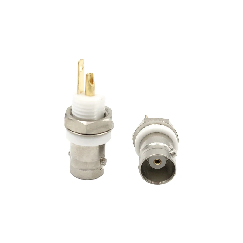 

1uds todo cobre aislado BNC-50KY aislado Mujer 50 Ou BNC de plástico blanco recto BNC panel conector Q9 hembra
