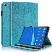 3d tree embossed tablet case for lenovo tab m10 hd 2nd gen tb x306x x306f x306 10 1 inch wallet stand cover giftfilm