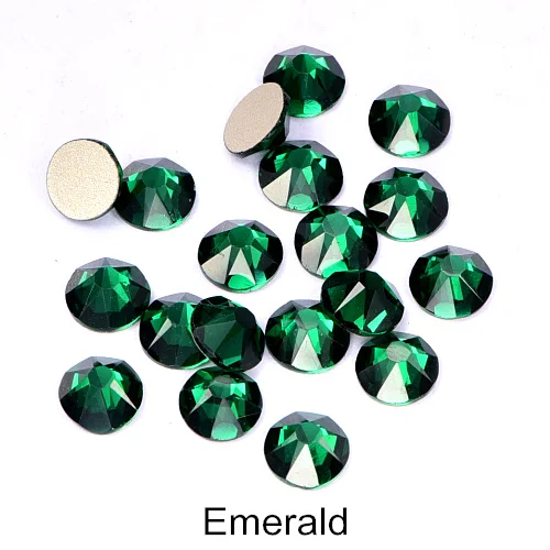 Emerald SS16 144 шт. 2088 Одежда высшего качества прозрачный арт для ногтей со стразами с 16 украшения для ногтей блестящее Стекло Стразы, не требующие горячего крепления H0913 - Цвет: Emerald