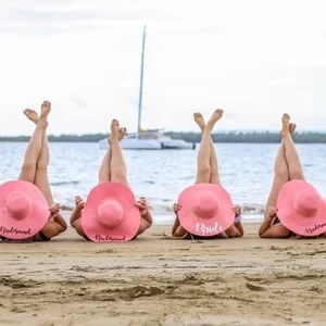 Шляпа соломенная девичника мягкая пляжная шляпа от солнца для отдыха на заказ