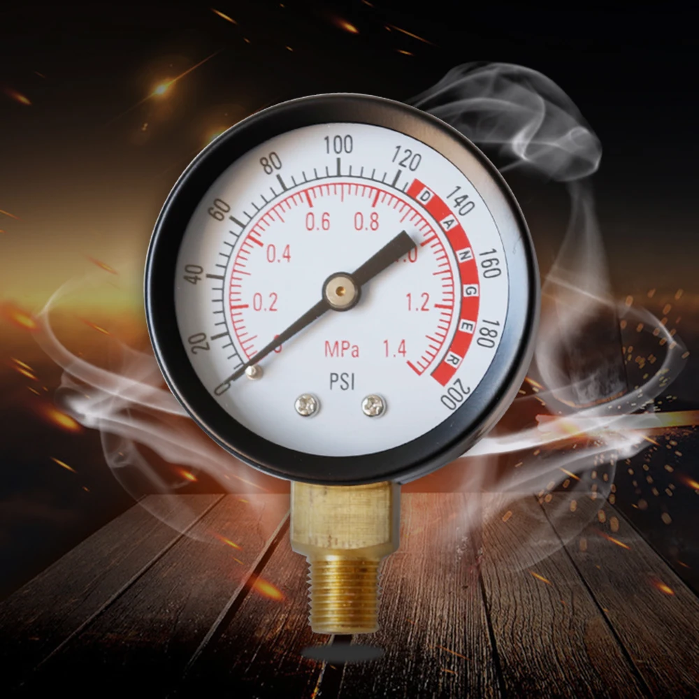 Y50 Radial Pressure Gauge Dual Scale 2&quot Dial Hydraulic Fluid Meter Measuring Tool for Air Compressor | Инструменты