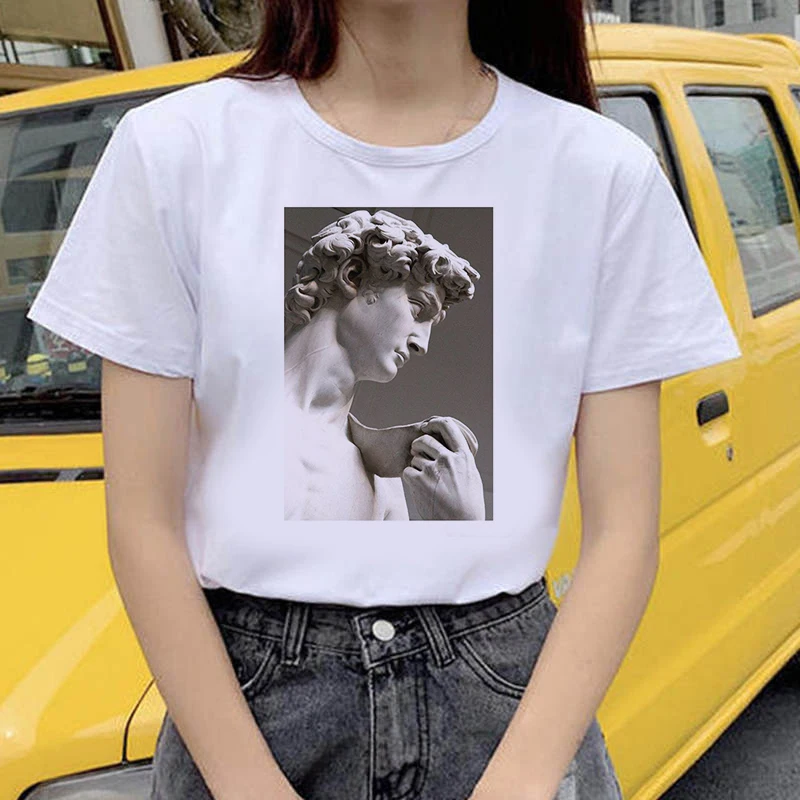 

Sculptural Arts t shirt Printed cartoon cute top fun ulzzang kawaii harajuku female korean tshirt hot selling clothing