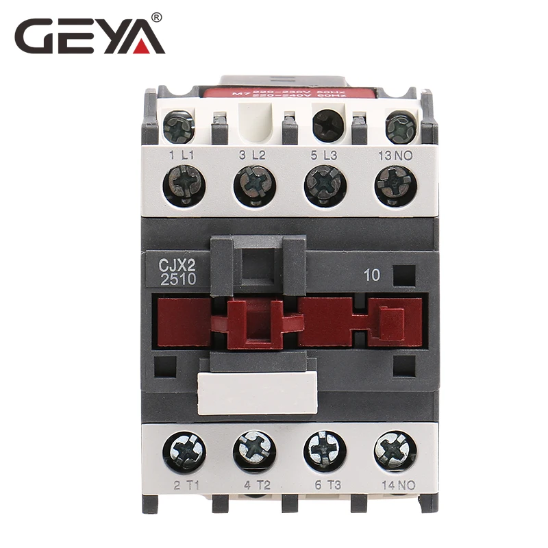 Магнитный трехфазный контактор GEYA 3210 1NO 25A 32A 220 В или 380VAC LC1D с din-рейкой серебристый