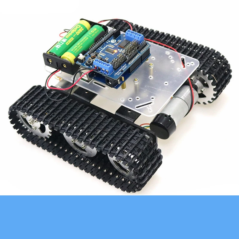 Металлический радиоуправляемый робот бак с корпусом + контроллер ESPduino V1 DIY для