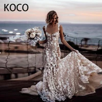 macdugal wedding dresses 2021 sweetheart lace illusion beach party bride gown flower appliques robe de mari%c3%a9e sexy women clothes