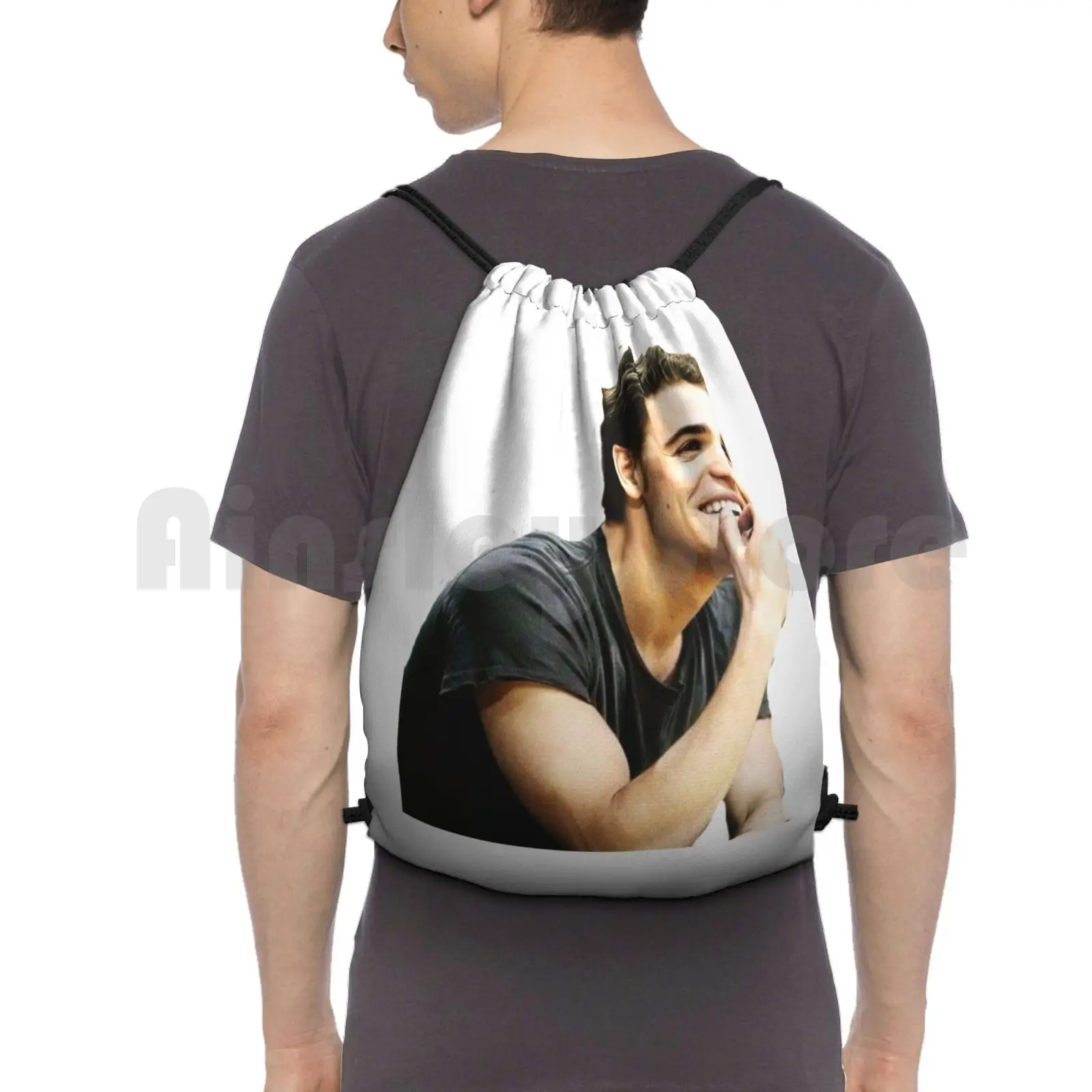 

Paul Backpack Drawstring Bags Gym Bag Waterproof Paul Paulwesley Stefan Stefansalvatore Tvd Thevampirediaries Cool