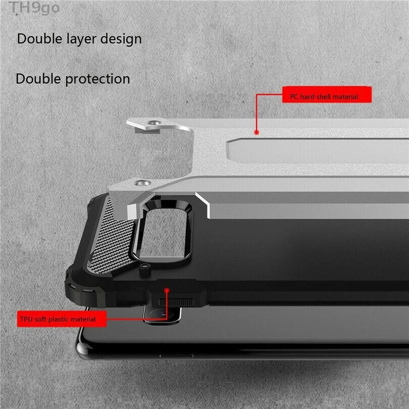 2in1 Case For Samsung S6 S7 S8 S9 S10 S10e Hybrid Rugged Armor Cover Galaxy Edge S5 Neo Plus M20 M10 DYee |