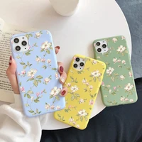 moskado vintage flower daisy pattern phone cover for iphone 12 13 mini 11 pro max x xs max 7 8 plus soft silicone tpu back case