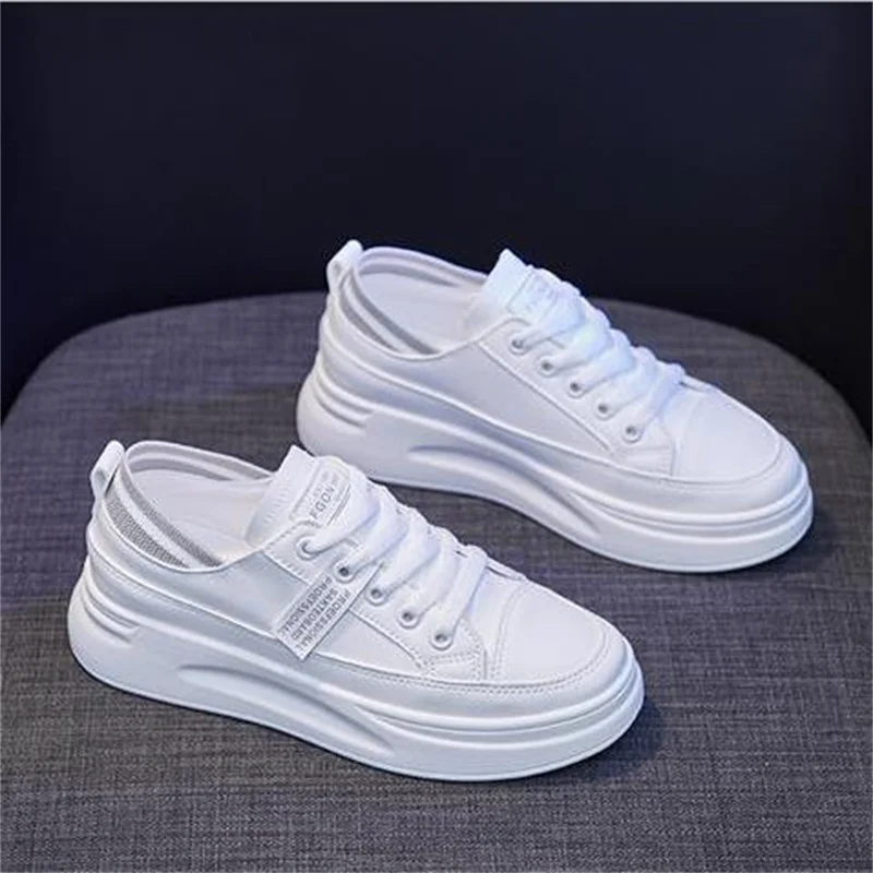

Fashion Shoes Women's Vulcanize Shoes Spring New Casual Classic Solid Color PU Leather Shoes Women Casual White Shoes Sneakers