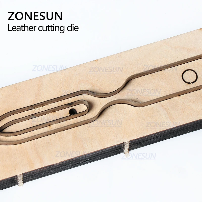 ZONESUN S002 изготовленный на заказ кожаный брелок для ключей высечки ручной работы