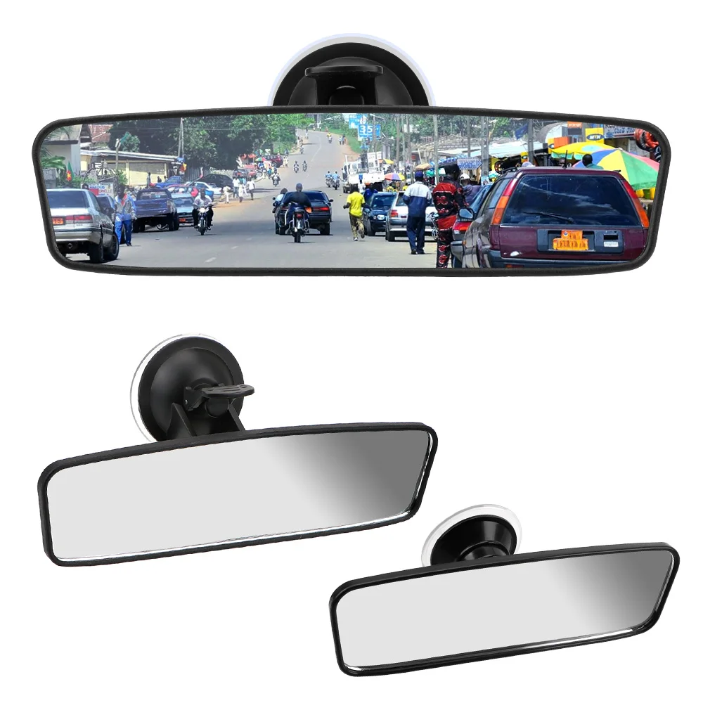 

Car Rear Mirror Wide-angle Rearview Mirror Adjustable Suction Cup Interior Rear View Mirror Universal 360° Rotates Car-styling