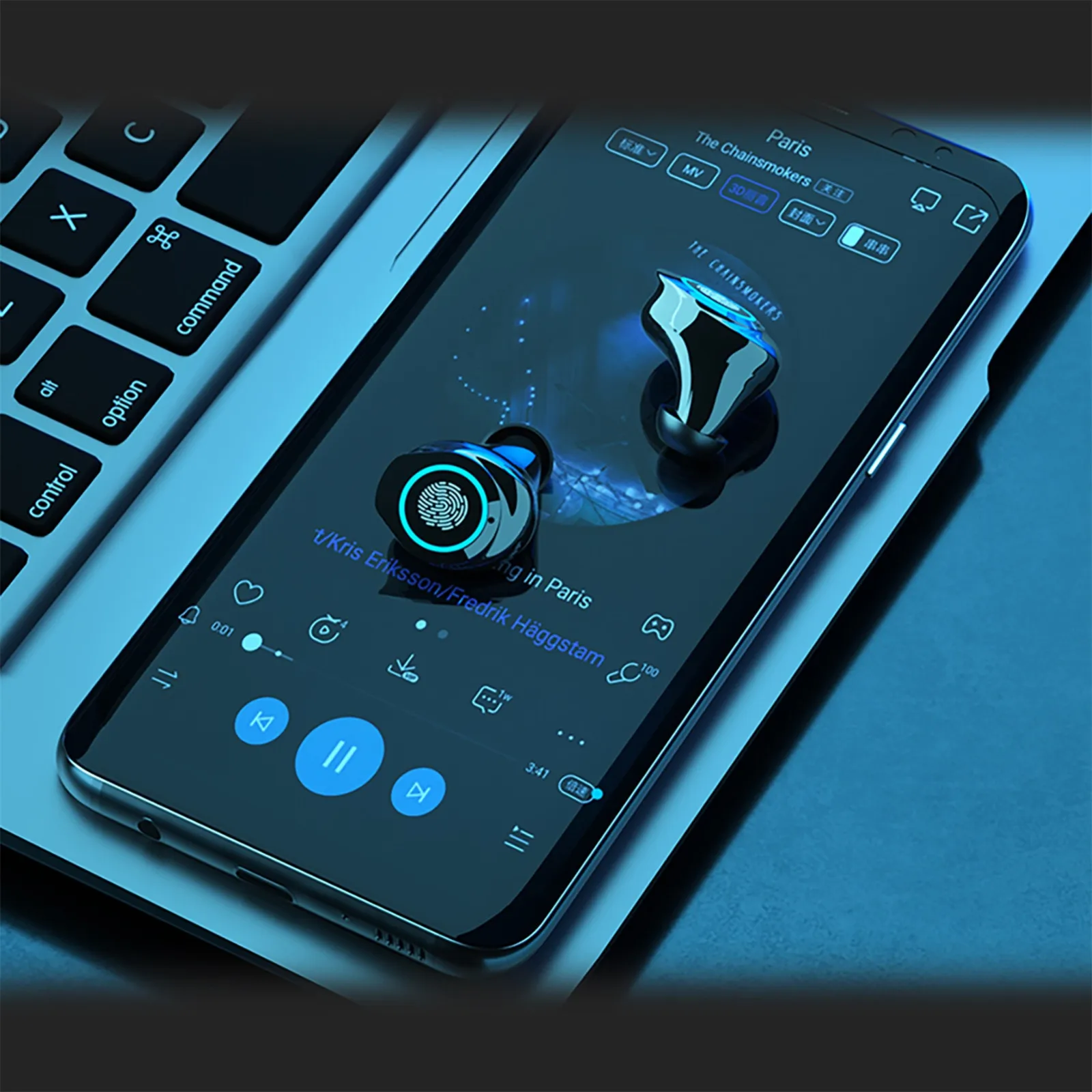 

New Wireless Earphones Bluetooth 5.0 Wireless Bluetooth Headphones Led Power Mirror Display Waterproof 9d Hifi Stereo Headset