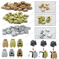 military pubg backpack building blocks accessories world war 2 supply mini equipment military figures supply package gifts toys