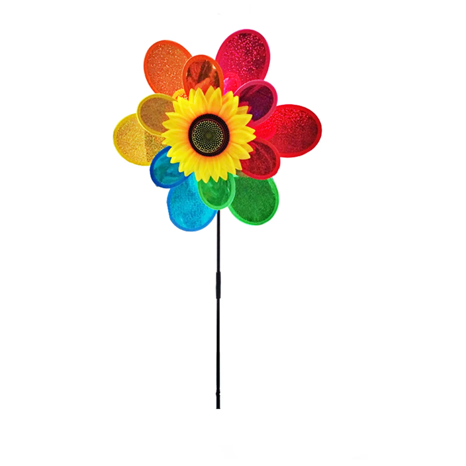 

Colorful Wind Mills Dancing Girl Pinwheels Wind Striped Clothing Girls Spinners for Yard Garden Decor Ornament