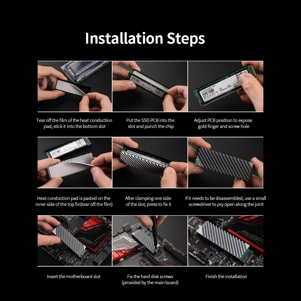 Φ радиатор M.2 SSD алюминиевый дизайнерский без радиатора с тепловой подушкой для