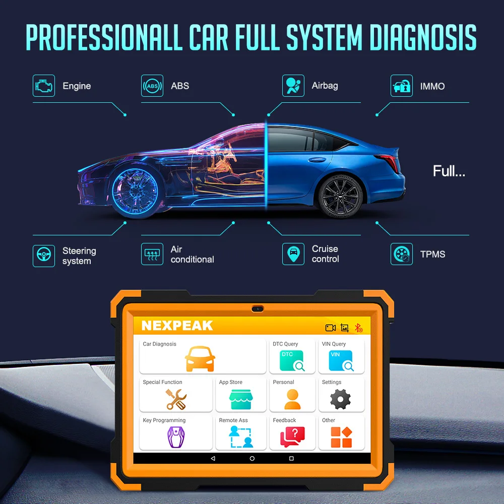 Автомобильный сканер NEXPEAK K1 Plus Pro программирующий TPMS IMMO автомобильный
