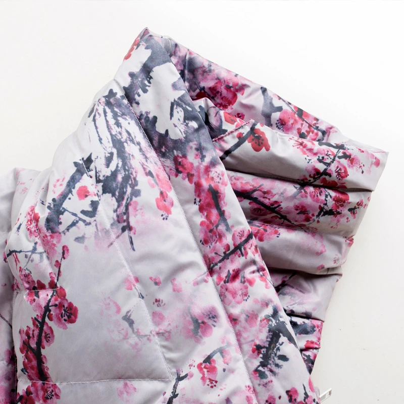 Куртка на белом утином пуху женская верхняя одежда теплая парка зимнее пуховое