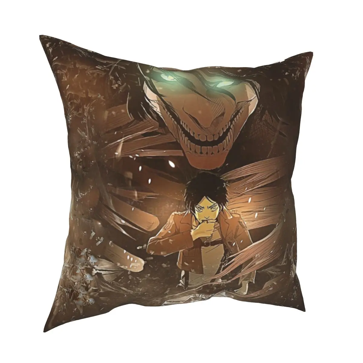 Attack On Titan Pillowcase Cushion Cover Decorations Anime Eren Shingeki no Kyojin Pillow Case Cover Home 40X40cm